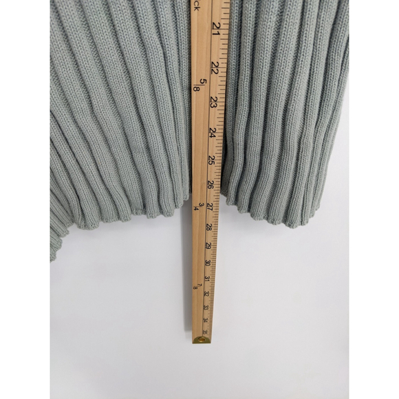 SABO Celine Top Womens XS Green Oversized Short Sleeve Sweater Knit Ribbed - Picture 8 of 8